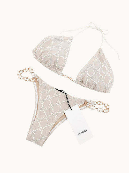 BEIGE CHAIN BIKINI
