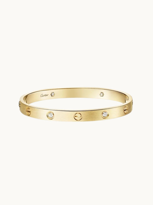 LOVE HALF DIAMOND BANGLE