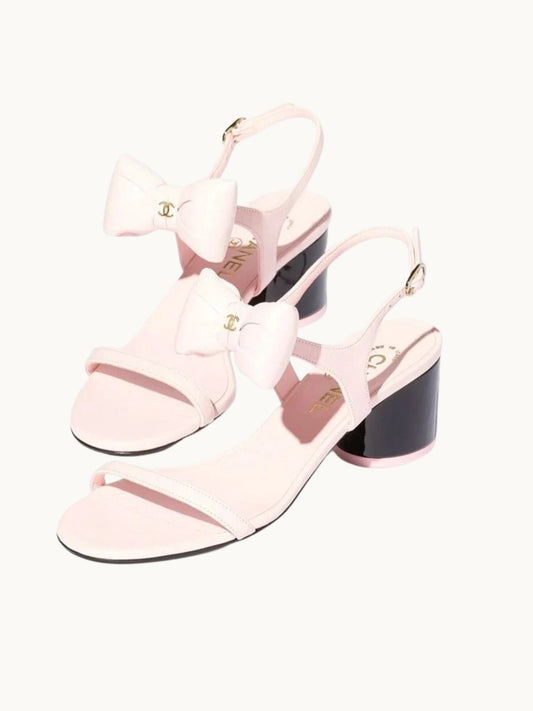 NEL PINK BOW HEELS