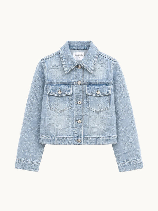 Pattern denim jacket