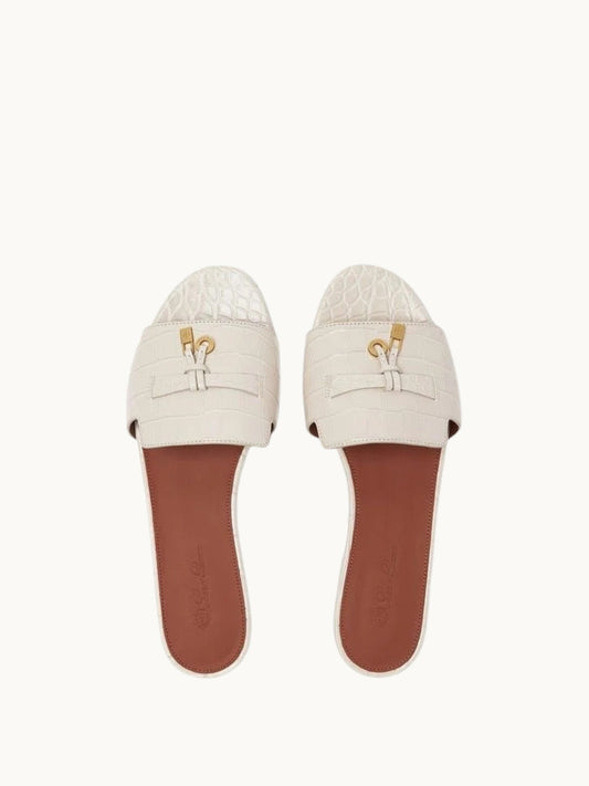 CROCO LOAFER SANDALS